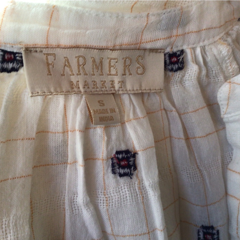 Women's Farmers Market Jacquard Peasant Blouse, Small, New - Picture 6 of 6